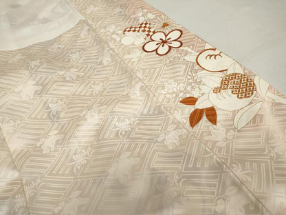 平和屋着物●豪華振袖　作家物　駒刺繍　地紙雪輪花文　金彩　正絹　逸品　AABJ9981cs