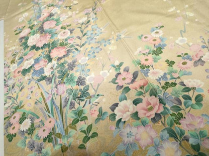 平和屋着物●訪問着　友禅　花鳥文　暈し染め　正絹　逸品　未使用　AABJ9984cs