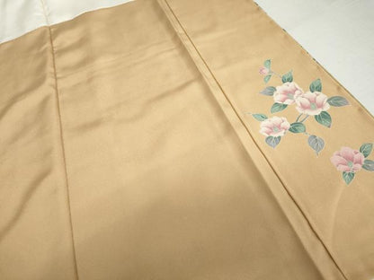 平和屋着物●訪問着　友禅　花鳥文　暈し染め　正絹　逸品　未使用　AABJ9984cs