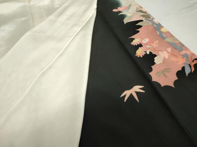平和屋着物●本加賀友禅作家　村下信吉　黒留袖　枝花文　暈し染め　正絹　逸品　未使用　AABJ9986cs
