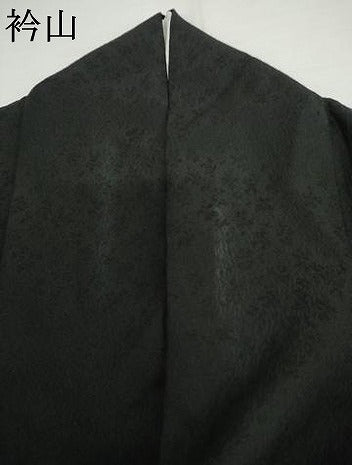 平和屋着物●豪華振袖　絞り　葉桜　黒地　金彩　ますいわ屋扱い　正絹　逸品　AABJ9990cs