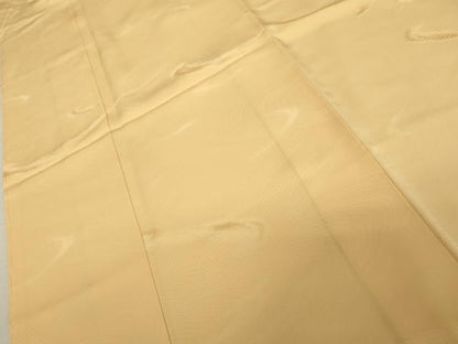 平和屋着物●上質な色無地　流水地紋　蜂蜜色　伊勢丹扱い　正絹　逸品　未使用　AABJ9995cs