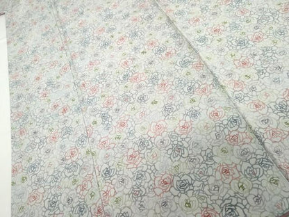 平和屋着物●上質な小紋　型染め　薔薇尽くし　京王百貨店扱い　正絹　逸品　AABJ9996cs