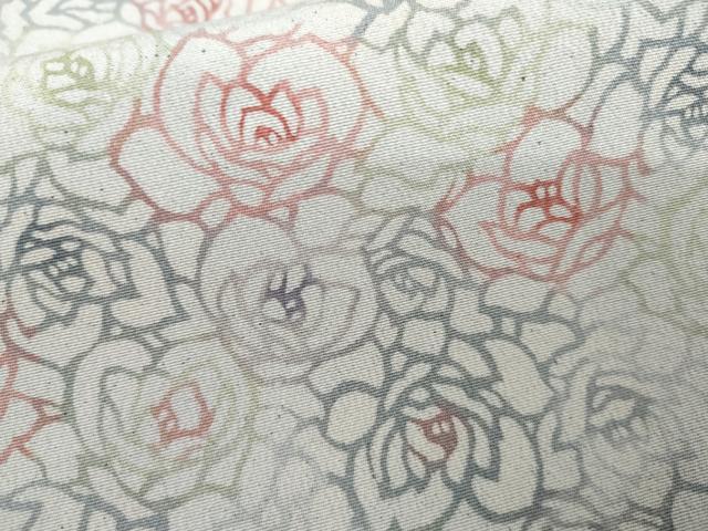 平和屋着物●上質な小紋　型染め　薔薇尽くし　京王百貨店扱い　正絹　逸品　AABJ9996cs
