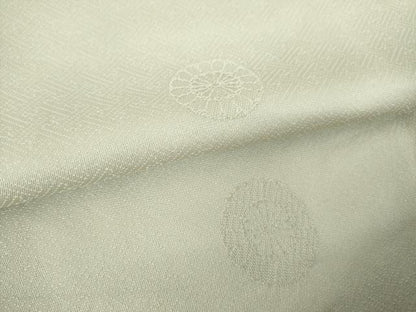 平和屋着物●上質な色無地　舞花地紋　柳鼠色　正絹　逸品　AABK0001ck