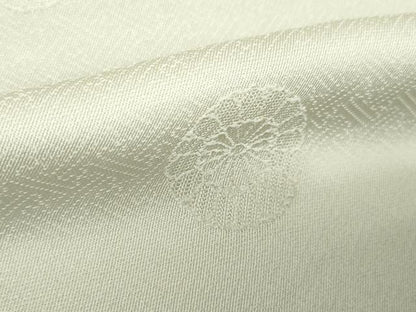 平和屋着物●上質な色無地　舞花地紋　柳鼠色　正絹　逸品　AABK0001ck