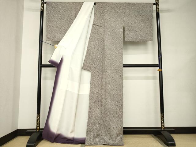 平和屋着物●大変加工の良い総絞り小紋　正絹　逸品　AABK0002ck