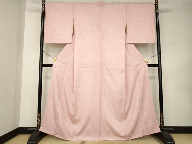 平和屋着物●大変加工の良い総絞り小紋　正絹　逸品　AABK0003ck