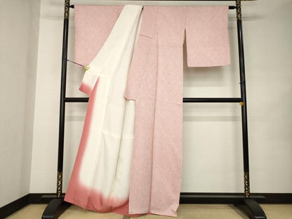 平和屋着物●大変加工の良い総絞り小紋　正絹　逸品　AABK0003ck