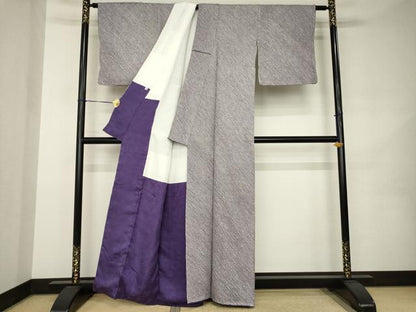 平和屋着物●大変加工の良い総絞り小紋　正絹　逸品　AABK0004ck