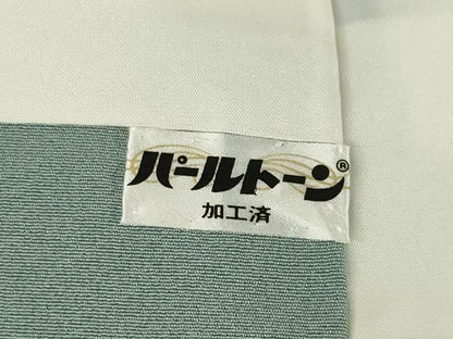 平和屋着物●上質な色無地　作家物　染：清水　紋意匠　豆がら茶色　正絹　逸品　未使用　AABK0010ck