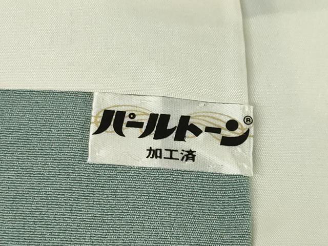 平和屋着物●上質な色無地　作家物　染：清水　紋意匠　豆がら茶色　正絹　逸品　未使用　AABK0010ck