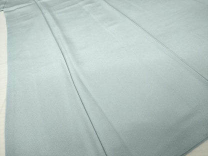 平和屋着物●上質な色無地　灰青色　正絹　逸品　AABK0014ck