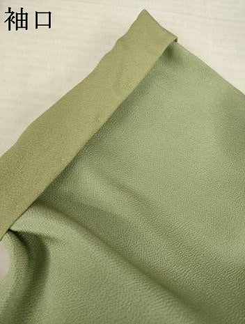 平和屋着物●上質な色無地　総刺繍　楽器花文　鶸茶色　ワンポイント　正絹　逸品　AABK0016ck