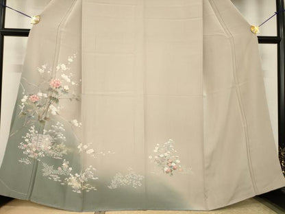 平和屋着物●訪問着　友禅　風景枝花文　暈し染め　正絹　逸品　未使用　AABK0021ck