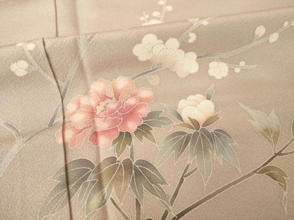 平和屋着物●訪問着　友禅　風景枝花文　暈し染め　正絹　逸品　未使用　AABK0021ck