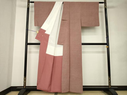 平和屋着物●古橋慶一　江戸小紋　極小鮫小紋柄　高島屋扱い　正絹　逸品　AABK0025ck