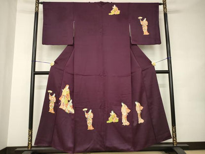 平和屋着物●訪問着　女人文　正絹　逸品　AABK0029ck