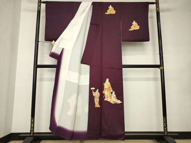 平和屋着物●訪問着　女人文　正絹　逸品　AABK0029ck
