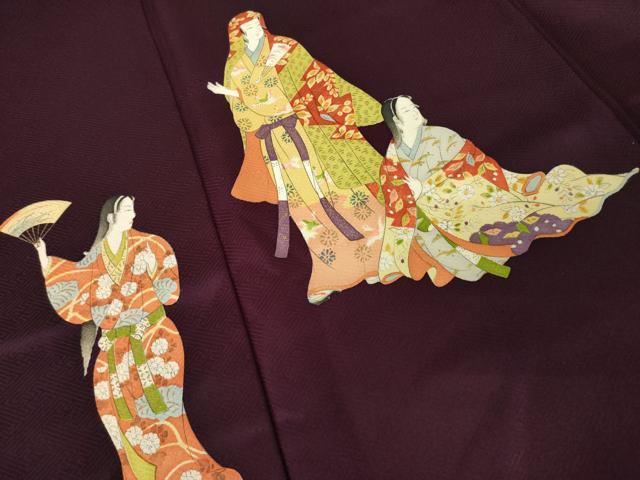平和屋着物●訪問着　女人文　正絹　逸品　AABK0029ck