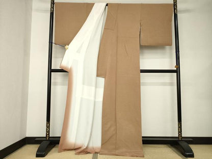 平和屋着物●間国宝　初代 六谷梅軒(六谷紀久男)錐彫り　重要無形文化　財伊勢型紙　江戸小紋　花尽くし　正絹　逸品　AABK0031ck