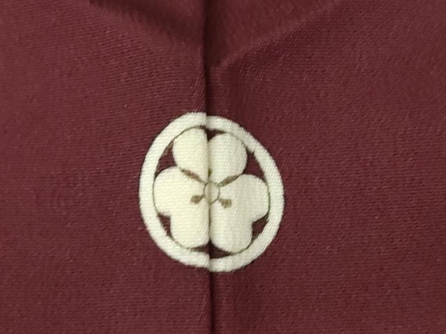 平和屋着物●上質な色無地　葡萄茶色　正絹　逸品　AABK0033ck