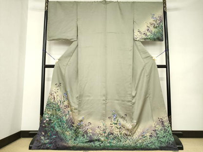 平和屋着物●訪問着　花野路　ロング丈　正絹　逸品　AABK0044ck