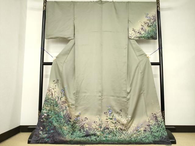 平和屋着物●訪問着　花野路　ロング丈　正絹　逸品　AABK0044ck