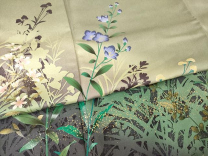 平和屋着物●訪問着　花野路　ロング丈　正絹　逸品　AABK0044ck