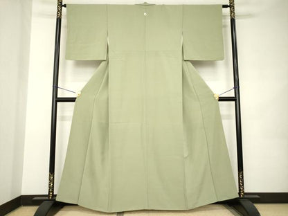 平和屋着物●上質な色無地　岩井茶色　正絹　逸品　AABK0049ck
