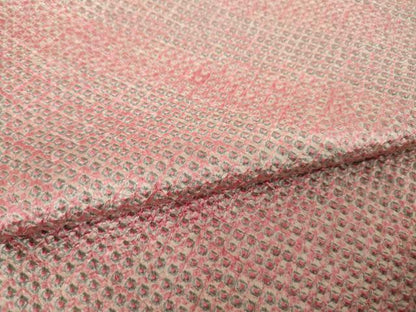 平和屋着物●上質な小紋　総絞り　霞文　正絹　逸品　AABK0052ck