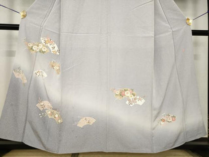 平和屋着物●訪問着　友禅　作家物　地紙花文　暈し染め　金彩　正絹　逸品　AABK0055ck
