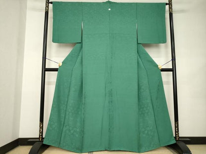 平和屋着物●上質な色無地　横段地紋　天鵞絨色　正絹　逸品　AABK0056ck