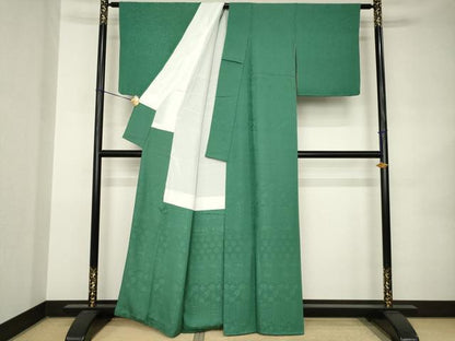 平和屋着物●上質な色無地　横段地紋　天鵞絨色　正絹　逸品　AABK0056ck