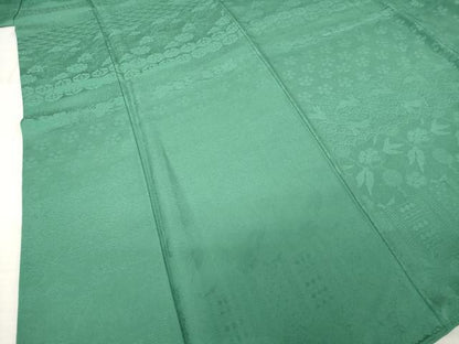 平和屋着物●上質な色無地　横段地紋　天鵞絨色　正絹　逸品　AABK0056ck