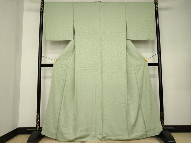 平和屋着物●上質な色無地　舞花地紋　岩井茶色　やまと誂製　正絹　逸品　AABK0064ck