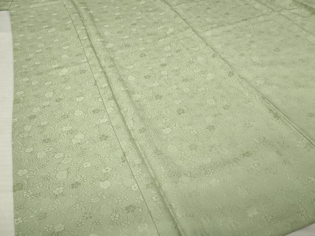 平和屋着物●上質な色無地　舞花地紋　岩井茶色　やまと誂製　正絹　逸品　AABK0064ck