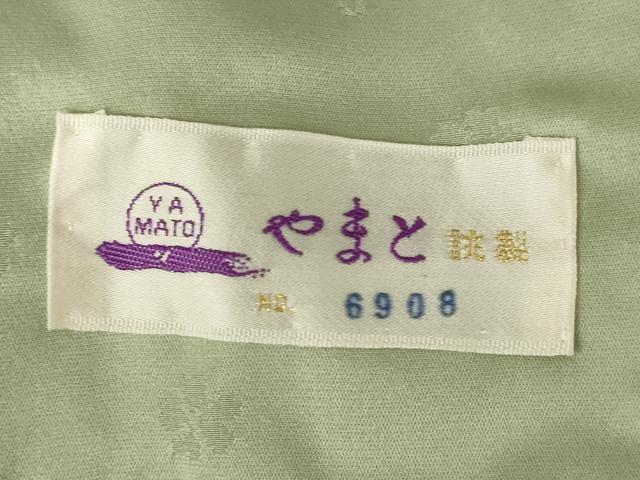 平和屋着物●上質な色無地　舞花地紋　岩井茶色　やまと誂製　正絹　逸品　AABK0064ck