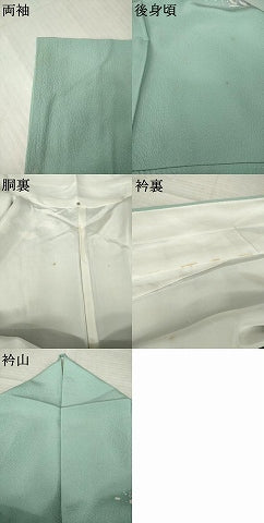 平和屋着物●訪問着　作家物　辻が花　舞花文　暈し染め　ロング丈　正絹　逸品　AABK0067ck