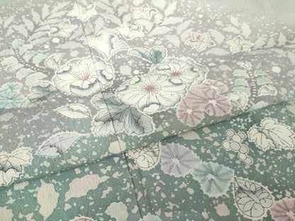 平和屋着物●訪問着　作家物　辻が花　舞花文　暈し染め　ロング丈　正絹　逸品　AABK0067ck