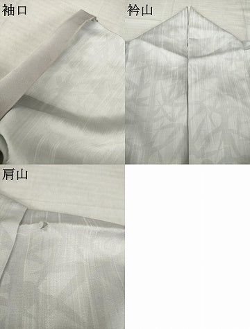 平和屋着物●上質な小紋　笹竹文　正絹　逸品　AABK0070ck
