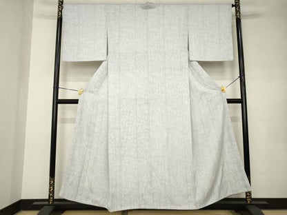 平和屋着物●上質な小紋　笹竹文　正絹　逸品　AABK0070ck