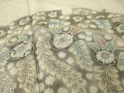 平和屋着物●樋熊哲也　訪問着　辻が花　絞り　手描き　訪問着　辻が花　雪輪重ね花文　正絹　逸品　AABK0073ck