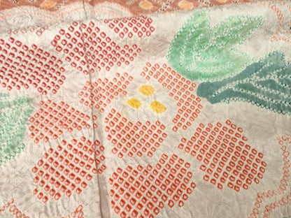平和屋着物●豪華振袖　総絞り　雲取り吉祥花文　正絹　逸品　AABK0085ck