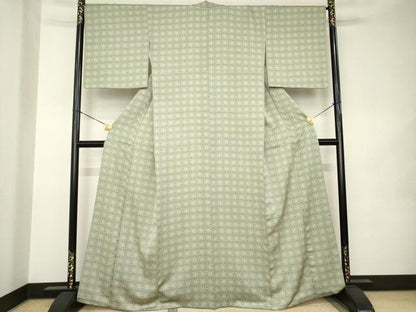 平和屋着物●上質な小紋　飾花文　やまと誂製　正絹　逸品　AABK0088ck