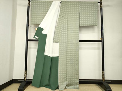 平和屋着物●上質な小紋　飾花文　やまと誂製　正絹　逸品　AABK0088ck