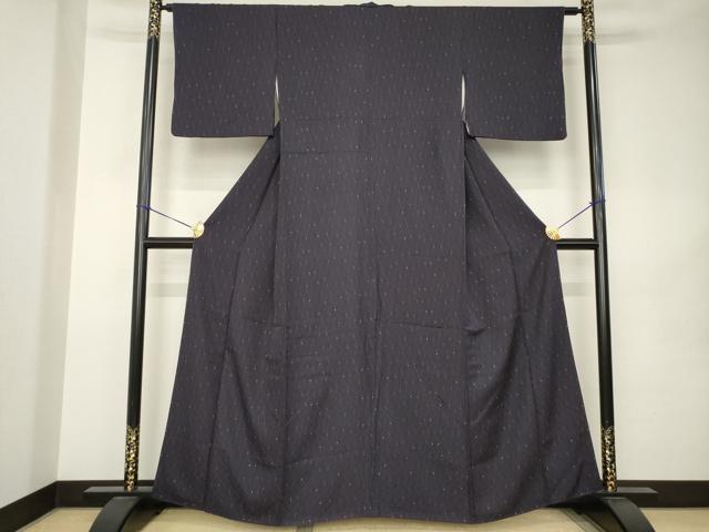 平和屋着物●上質な小紋　菱繋ぎ　正絹　逸品　AABK0092ck