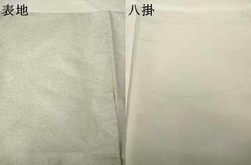 平和屋着物●訪問着　友禅　作家物　紬地　南天文　銀座おゝぎ屋扱い　正絹　逸品　AABK0093ck