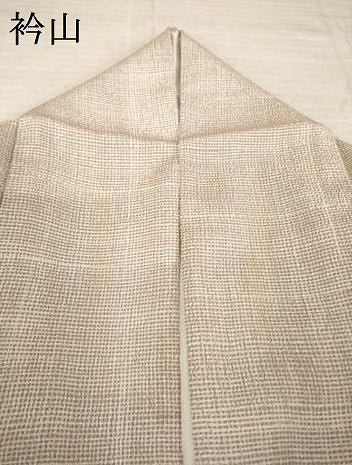平和屋着物●上質な小紋　格子　正絹　逸品　AABK0106ck