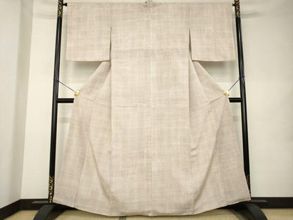 平和屋着物●上質な小紋　格子　正絹　逸品　AABK0106ck